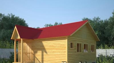 Casa de campo 60 m2 Projetos de pequenas casas.  Máximo conforto com custo mínimo